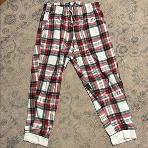 Old Navy Men's Plaid Sweatpants - Red, White, Black